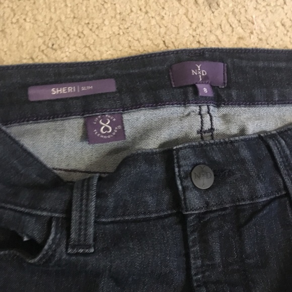 NYDJ Jeans Sheri Slim Dark Wash High Rise LiftTuck - Picture 5 of 7